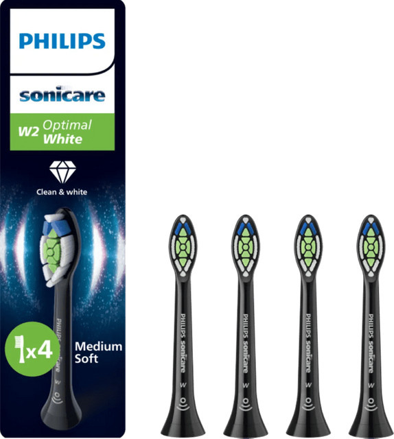 Philips Sonicare Optimal White Ersatzbürsten, Schwarz, 4 Stück - Bild 1