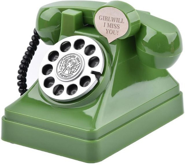 XYlingyang Retro-Telefon Münz-Sparschwein, 2-Green - Bild 1