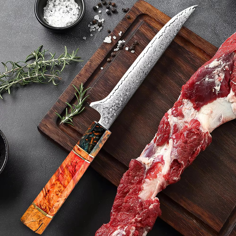Xituo Damaskus Ausbeinmesser Sharp Pro Kitchen mit achteckigem Holzgriff, 15,24 cm - Bild 5