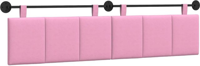 vidaXL Wandmontiertes Polsterpaneel in Rosa mit Stoffbezug, B/H/T: 210 x 55 x 5 cm - Bild 1