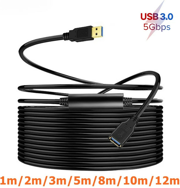 BSN USB 3.0 Verlängerungskabel in Schwarz für Smart TV, PS4, Xbox One und SSD - Bild 1