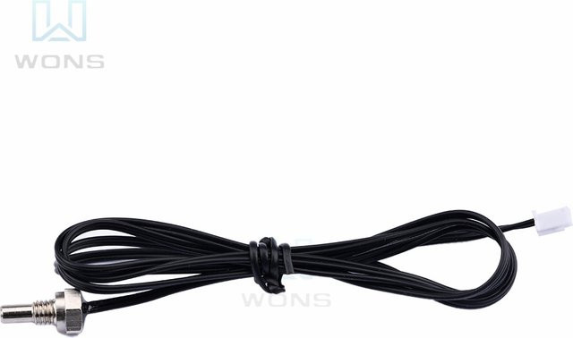 Gaqqee NTC 10K XH 1,5M8 Temperatursensor mit Gewindeschraube und wasserdichtem Kabel in Schwarz, Länge: 2 m - Bild 1