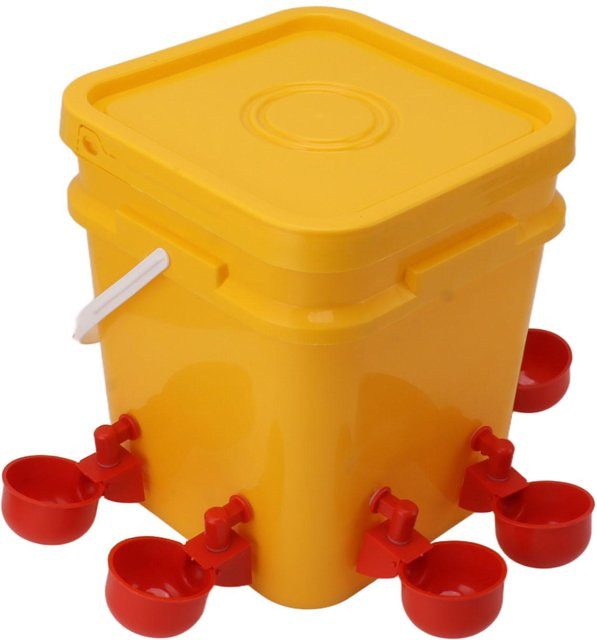 KaiSai Automatische Geflügeltränke Typ 3 in Gelb mit 12 l Fassungsvermögen für Hühner, Enten und Gänse - Bild 1