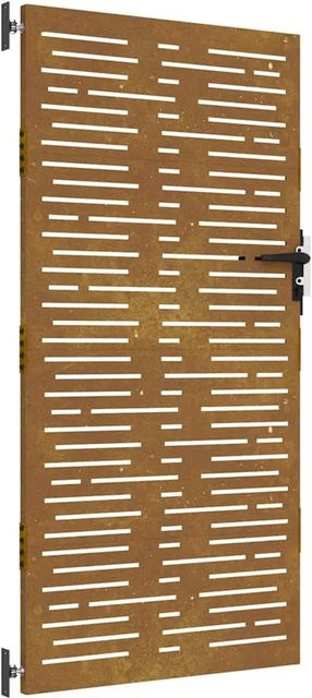 vidaXL Gartentor aus Cortenstahl in Braun mit quadratischem Design, B/H: 85 x 175 cm - Bild 1