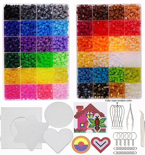 ZLLBTMO Sicherungsperlen-Set, 48 Farben, Bügelperlen, Bunt / Mehrfarbig - Bild 1