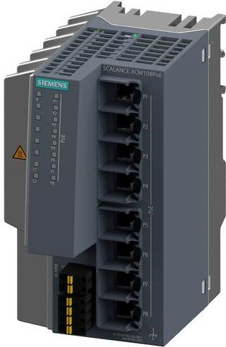 Siemens Industrial Ethernet Switch 6GK5108-0PA00-2AC2, 100 Mbit/s, Grau - Bild 1