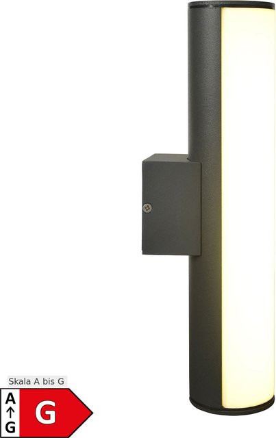 Näve LED Außenwandleuchte Sauda rund, Weiß-Grau, B/H: 30 x 30 cm - Bild 3