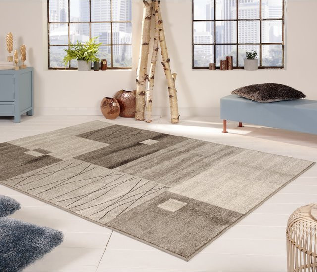 Peyer Syntex Teppich Daffi/YLVA 13068-120 modern abstrakt gewebt braun grau mehrfarbig B: 200 cm, T: 290 cm - Bild 1