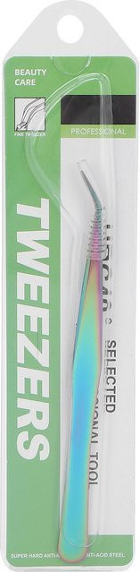 Beautyyy Wimpern Pinzette Edelstahl, White, Metallic - Bild 1