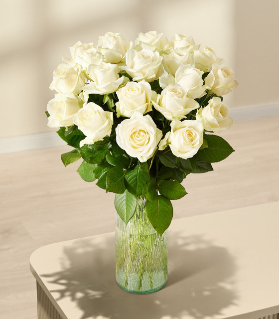 BLUME2000 Rosen white bunch tabletop Hochzeit Trauer - Bild 1
