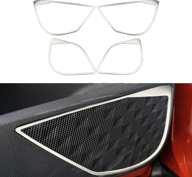 Carmilla Lautsprecherring aus Edelstahl in Silber für Toyota C-HR 2014-2017 - Bild 1
