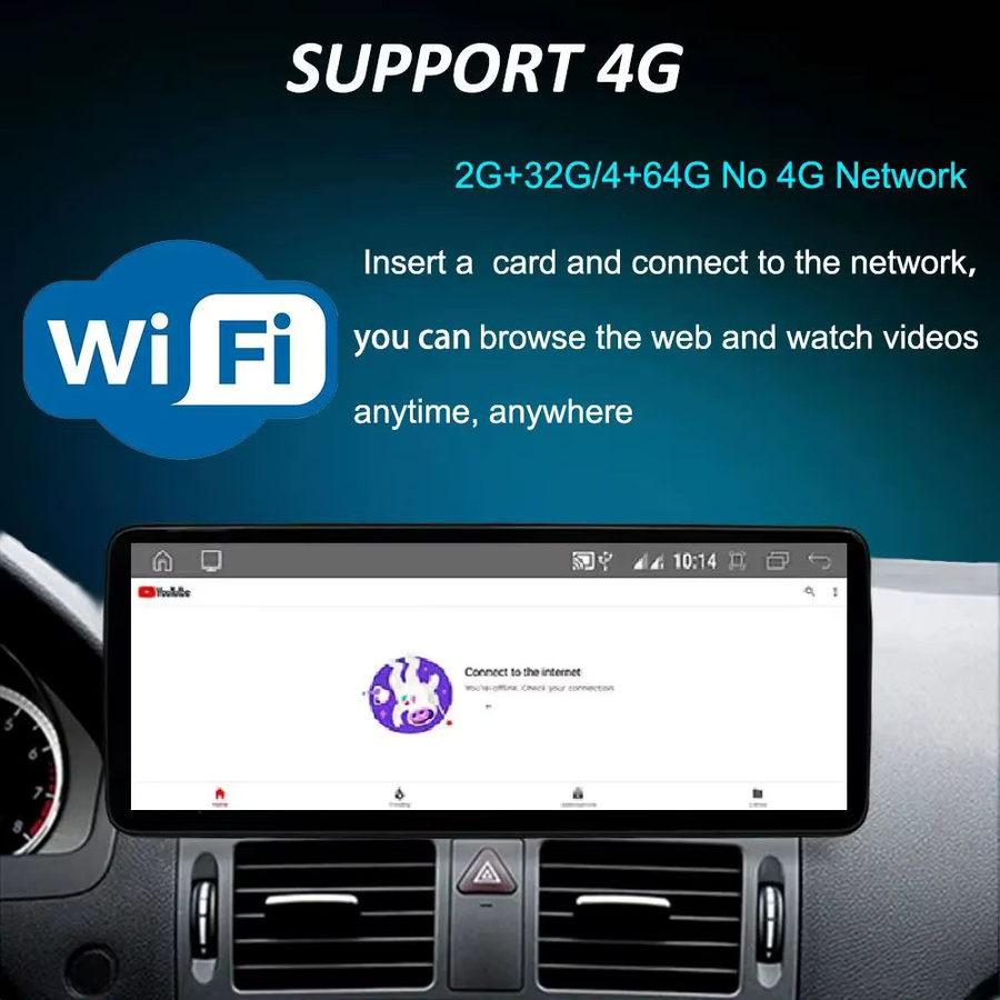 LIARO-NAVI Android Multimedia-Player mit QLED-Bildschirm und 4G für Mercedes Benz E-Klasse W212 (2009 - 2016), inklusive Carplay und DSP, Schwarz - Bild 3