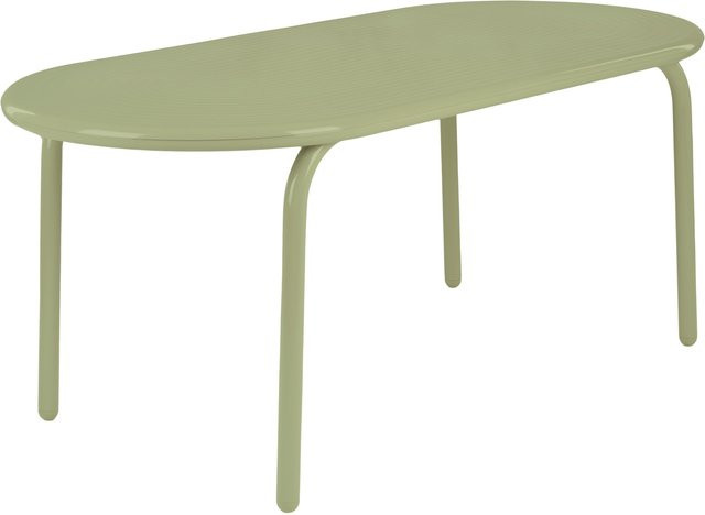 Tom Dixon Groove Tisch aus pulverbeschichtetem Aluminium in Grün und Beige - Bild 1