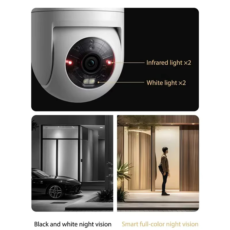 Xiaomi Außenkamera 4C mit 5 Megapixel, Vollfarb-Nachtsicht, IP66 wasserdicht, bidirektionaler Audio und Gimbal, Wifi, Farbe: Weiß - Bild 4