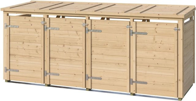 Weka Mülltonnenbox Killarney für 4 Tonnen in Natur/Beige - Bild 1