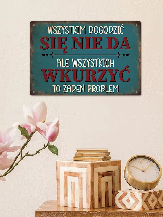 Putuo Decor Vintage Metallblechschild mit polnischem Zitat in Mehrfarben - Bild 5