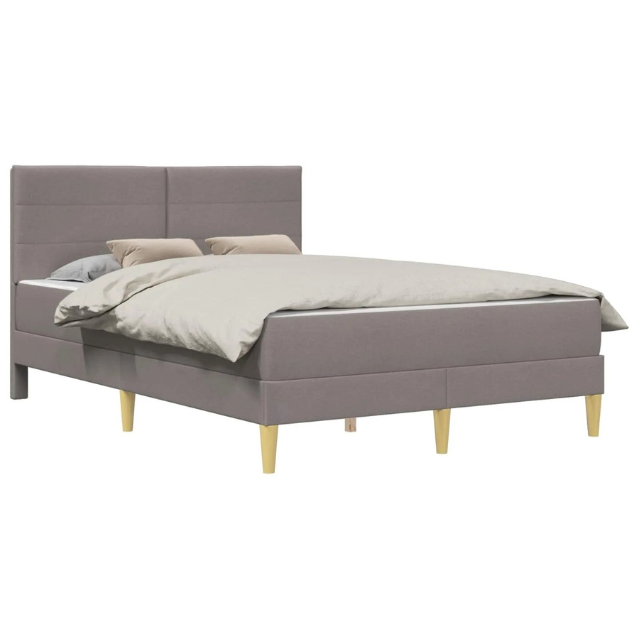 vidaXL Polsterbett mit Federkern in Taupe, B/T/H: 160 x 200 x 164 cm - Bild 2