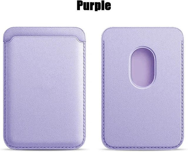 Binchi Health Electronics Magnetisches Leder Kartenetui für iPhone 11 bis iPhone 17 Pro Max Plus in Lila - Bild 1