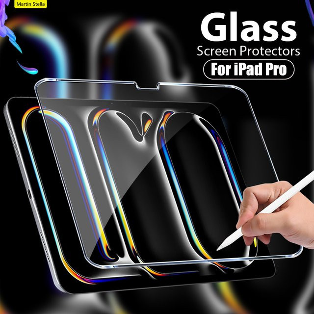 Displayschutzfolie aus gehärtetem Glas für Apple iPad Pro, transparent - Bild 1
