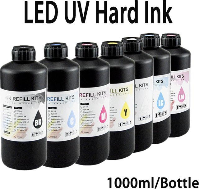 UV-Harttinte für Epson XP600 TX800 DX5 DX7 DX10 Druckköpfe, 1000 ml - Bild 1