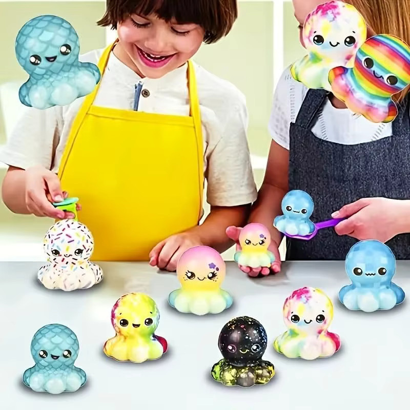 GSF Oktopus Slow Squishy Spielzeuge, Meerestiere, 6-teiliges Set - Bild 4
