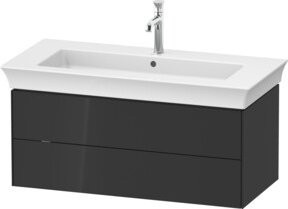 Duravit Waschtischunterschrank White Tulip ohne Aufsatz, Farbe: Weiß/Grau, glänzend, B/H/T: 98,4 x 41 x 45,8 cm - Bild 1