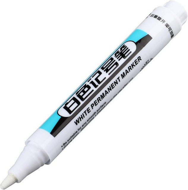 YEJET-Student Acrylmarker Weiß Permanent und Wasserdicht mit 1,0mm Spitze für Glas, Metall, Stein und Textilien - Bild 1