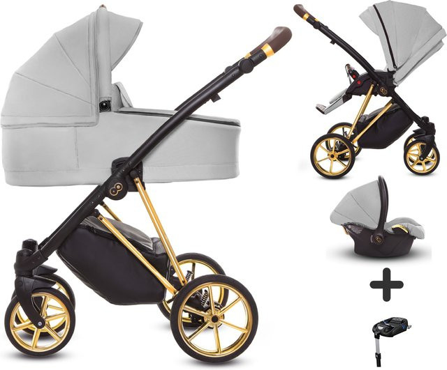 TPFLiving 4in1 Kinderwagen Ultra Stoff Zen mit Gestell Gold - Bild 1