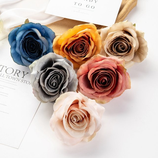 TTCY Künstliche Rosen aus Seide in Pflaume für Hochzeiten, Gärten und DIY-Dekorationen - Bild 1