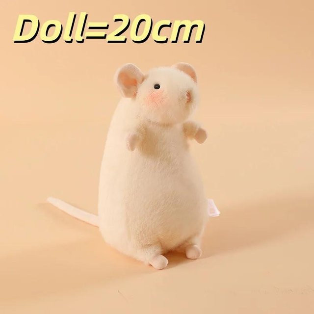Yiran toy Maus Plüschtier, Grau, Weiß - Bild 1