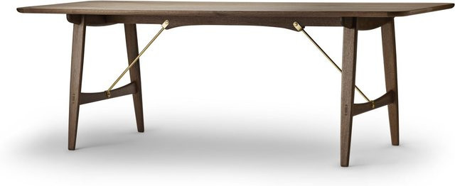 Carl Hansen & Søn And Son BM1160 Hunting Esstisch in Braun mit Metallgestell, B/T/H: 210 x 82 x 74 cm - Bild 1