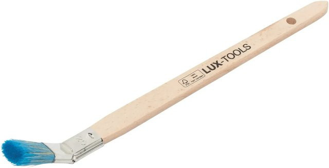 LUX-TOOLS Plattpinsel gebogen Universal Lackpinsel mit Synthetikborsten für wasserbasierte Lacke, Breite: 20 mm - Bild 1