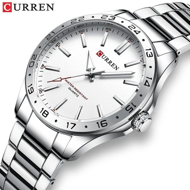 CURREN Armbanduhr, Quarz, Edelstahl, Silber, Herren - Bild 1