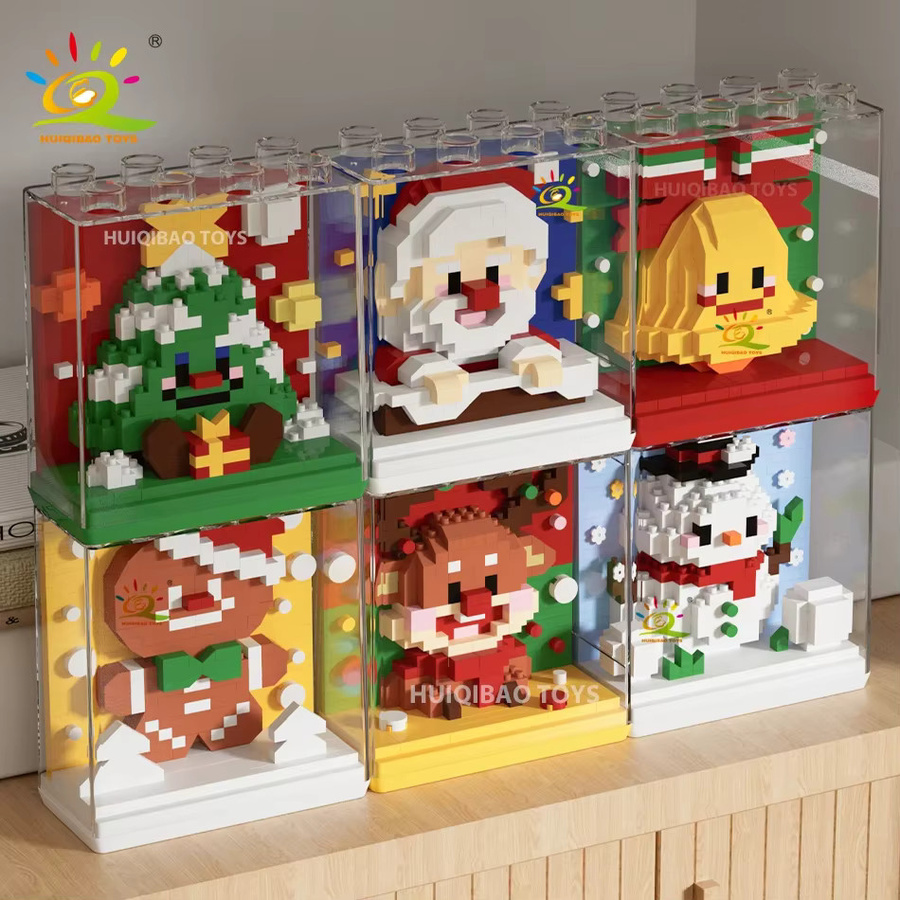 HUIQIBAO Weihnachtsbaum Weihnachtsmann Mikrosteine Baustein, Tiere - Bild 2