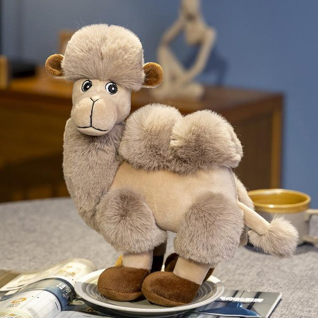 Yiran Furniture Kamel Alpaka Plüschtierpuppe braun khaki - Bild 1