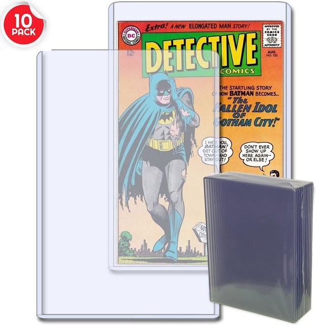 10er-Pack Comic-Halter-Etui aus transparentem Kunststoff mit UV-Schutz, Innengröße B: 27,9 cm, H: 17,7 cm, T: 0,5 cm - Bild 1