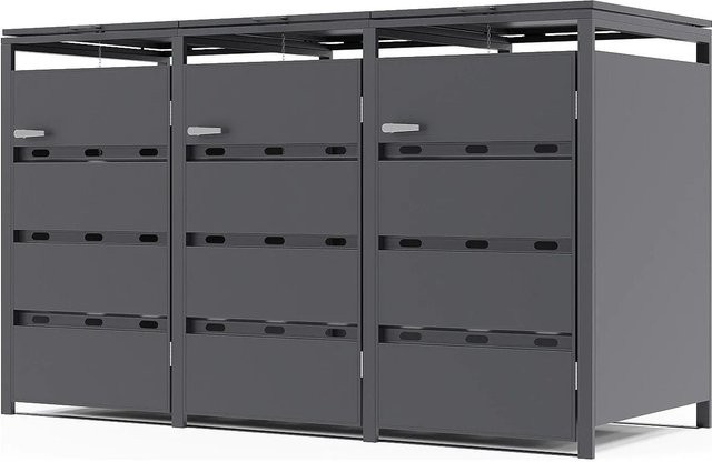 Mülltonnenbox Lokafa in Anthrazitgrau mit einer Höhe von 180 cm - Bild 1