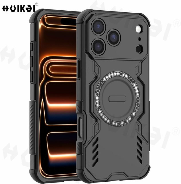 Huikai Magnetische Schutzhülle für iPhone 17 Pro Max, 17e und 16 in Rot mit Wärmeableitung und Stoßfestigkeit nach Militärstandard - Bild 1