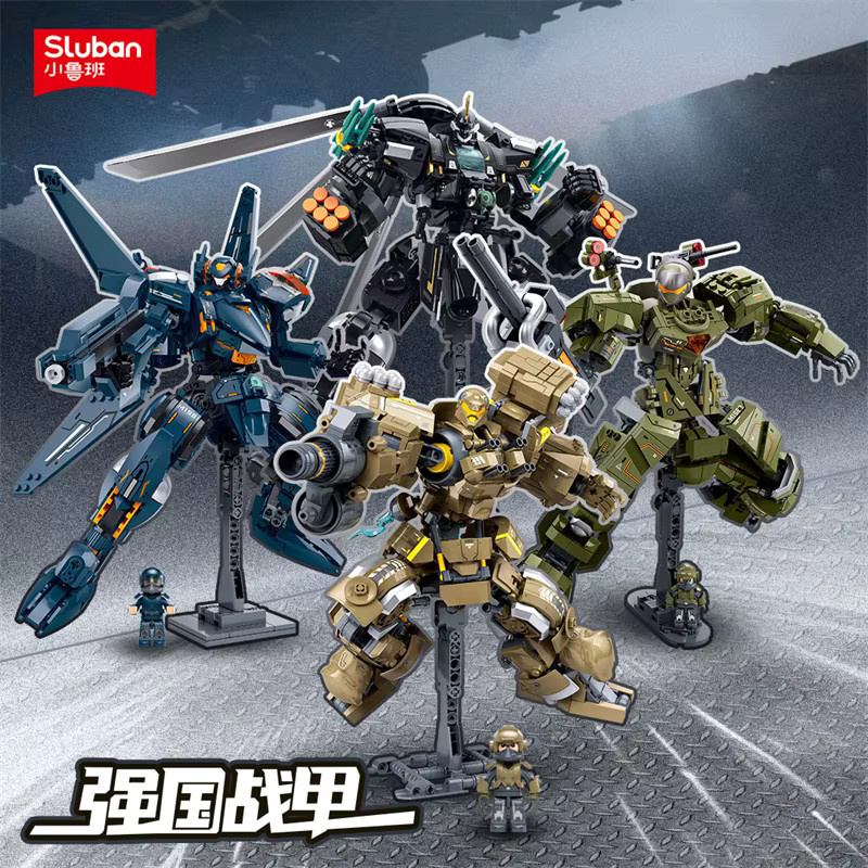 Sluban Militärroboter-Antriebsmodell Future Wars Science-Fiction Bausteine Lernspielzeug für Kinder - Bild 2