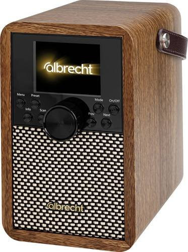 Albrecht DR 710 Akku-Radio mit DAB+, DAB, FM und Bluetooth in Braun mit Holzdesign - Bild 1