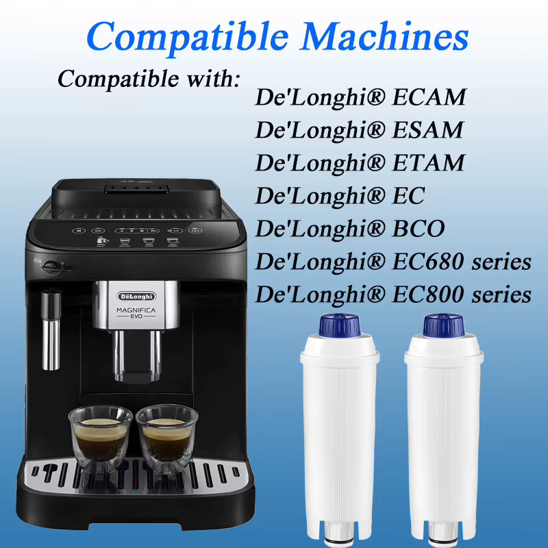 De'Longhi Filterkartuschen Ersatz DLSC002 in Weiß kompatibel mit Magnifica S, Eletta Explorer und Dinamica - Bild 2