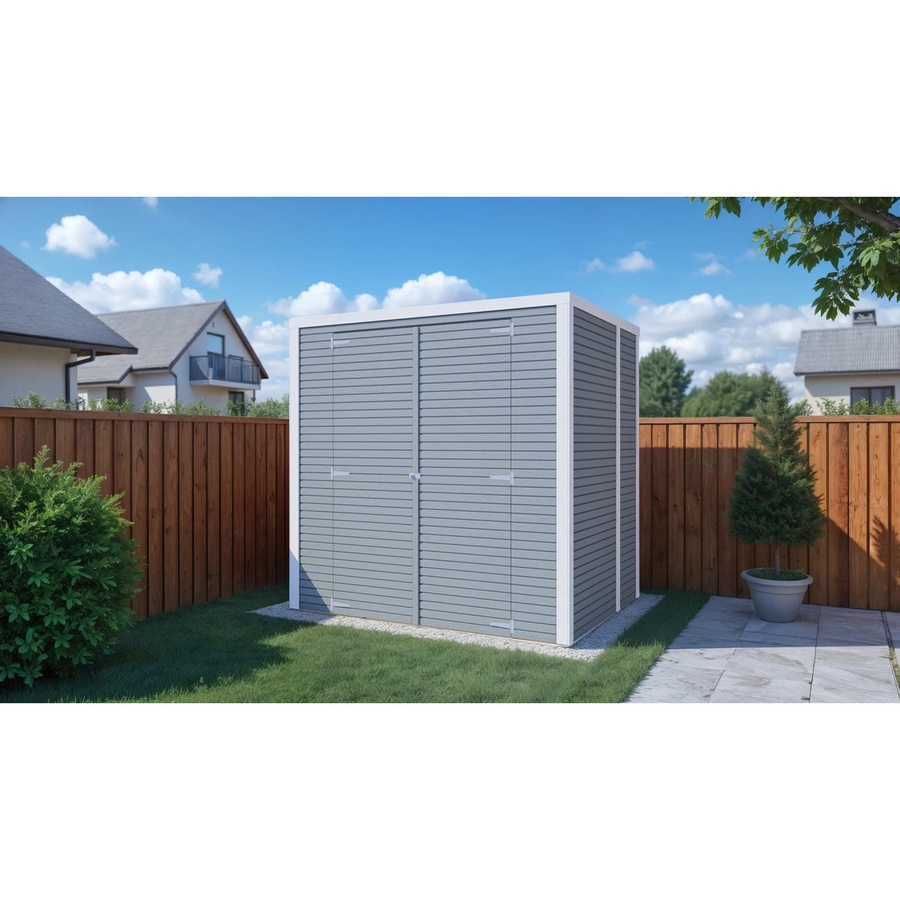 Bertilo Holz-Gartenhaus Box 2 in Grau mit FSC-Zertifizierung B/T/H: 208 x 157 cm - Bild 2