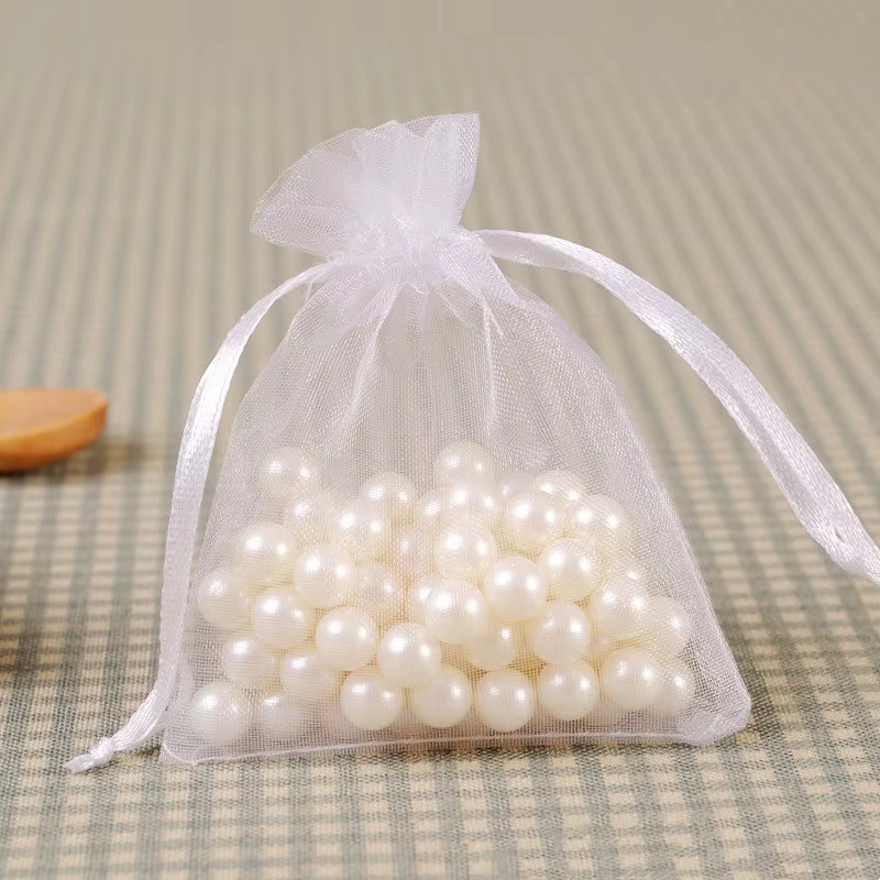 Organza-Geschenkbeutel mit Kordelzug für Schmuck und Geschenke in gemischten Farben - Bild 3