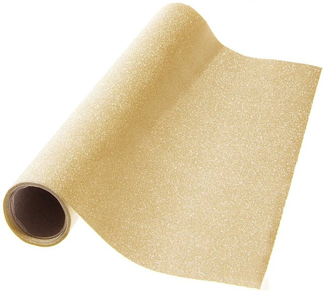 idee. Creativmarkt Dekoband Glitter gold, Breite: 36 cm, Länge: 5 m - Bild 1