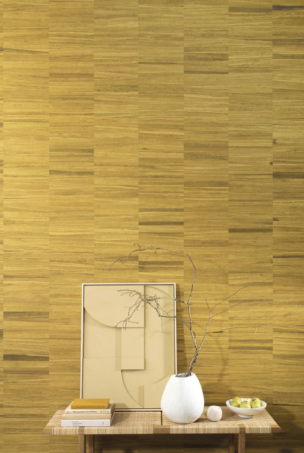 Omexco Naturtapete Naturally Beautiful AT24 in Gelb mit abstraktem Design und Vliesqualität - Bild 1