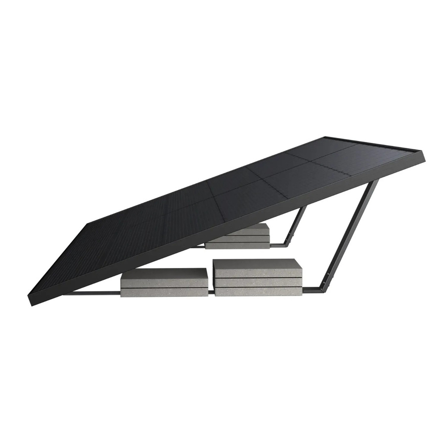 Anker Solix Solarmodulhalterung aus Stahl für 2 Panels, Schwarz, geeignet für Flachdach und Garten - Bild 2