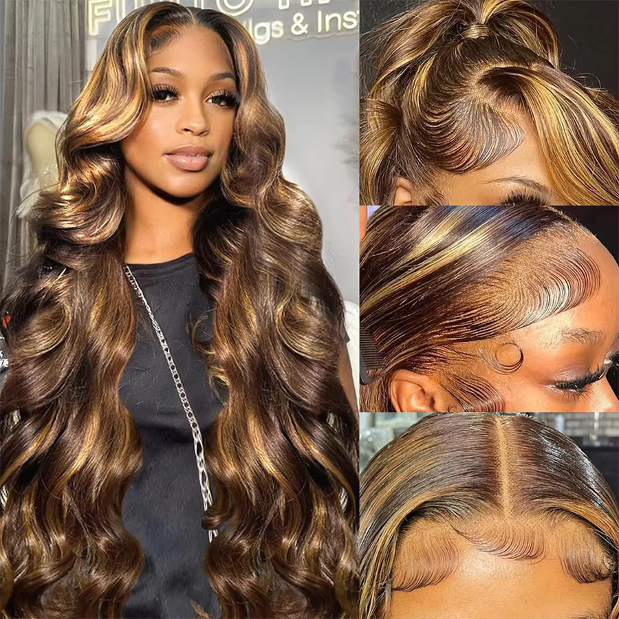 Sooolavely Remy Echthaar Lace Front Perücke Body Wave, Damen - Bild 3