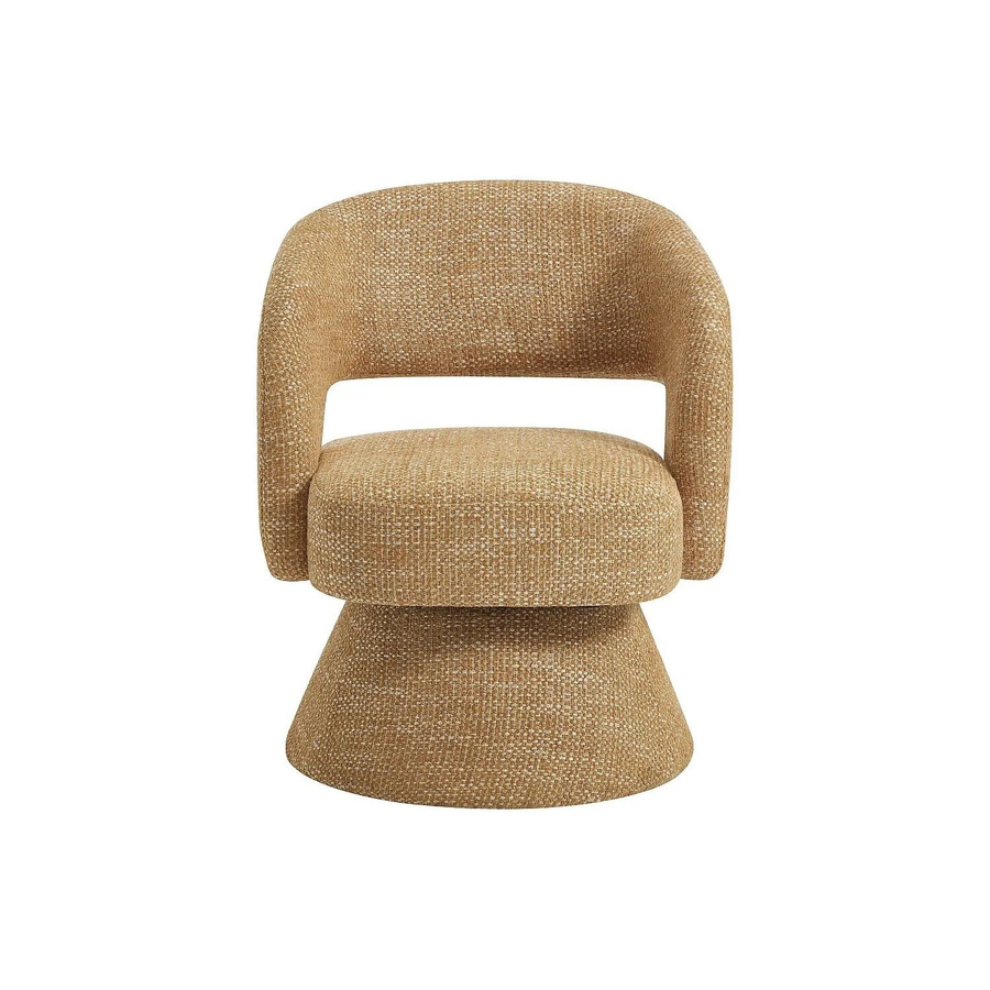 Vente-unique Sessel Narolia mit gerader Rückenlehne und 360 Grad Drehsitz in Senfgelb, Breite: 64 cm, Höhe: 82 cm, Tiefe: 71,5 cm - Bild 2