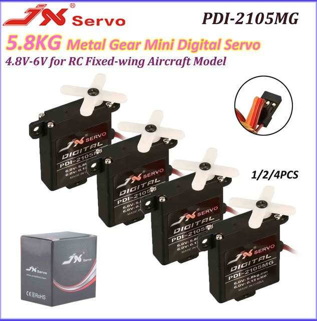 NeebRC JX PDI-2105MG Micro Digital Servo, Metall, 1/2/4-teiliges Set - Bild 1