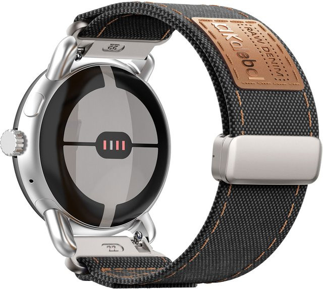 DAINU Uhrenarmband, magnetisches Canvas, Schwarz, Unisex, Google Pixel Watch 1/2/3 41 mm - Bild 1